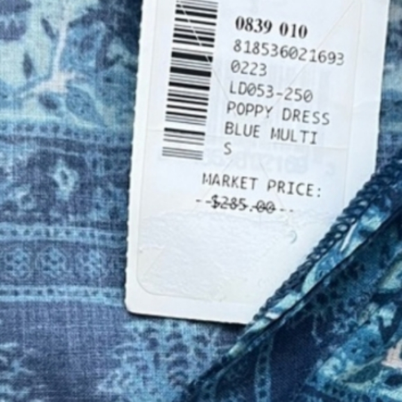 Navy Loveshackfancy Popover Dress Size Small - Picture 9 of 9